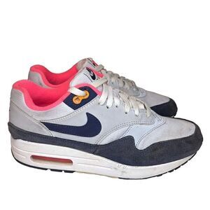 Nike Wmns Air Max 1 Size 7.5 White Navy Pink Womens Running Shoes Sneakers 31998